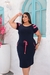 Vestido plus size listra no ombro. - Aure Modas