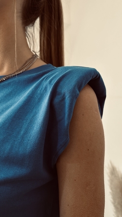 Musculosa Lara azul - comprar online