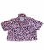 Camisa Cropped Print Rosa