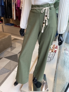 Calça Pantalona Linho Verde