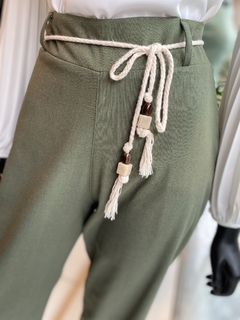 Calça Pantalona Linho Verde - comprar online