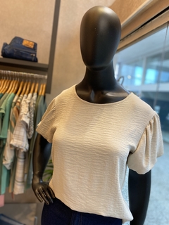 Blusa Crepe Manga Balonê