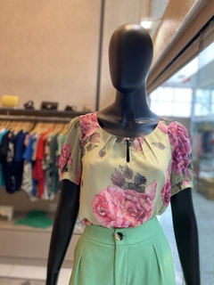 Blusa Floral c/ Elástico