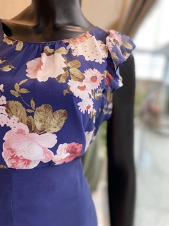 Blusa Floral Marinho - comprar online