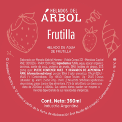 Ingredientes e información nutricional Frutilla