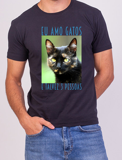 Camiseta Quality Mama Gipsy Eu amo Gatos. - Mama Gipsy Artesanato