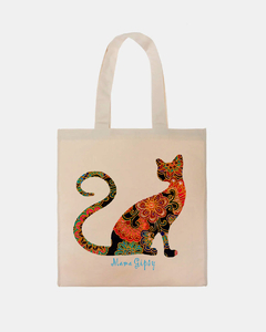 Ecobag de algodão orgânico Mama Gipsy Gato