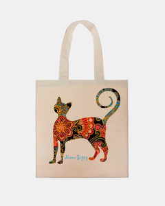 Ecobag de algodão orgânico Mama Gipsy Gato