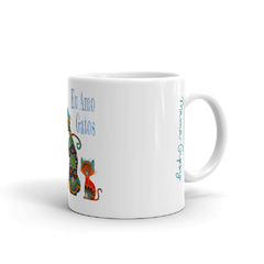 Caneca Eu amo Gatos Mama Gipsy - comprar online