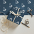 Papel de Presente - 3 ESTAMPAS EQUESTRES AZUL