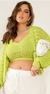 TWIN SET TRICOT RENDADO VERDE - comprar online