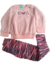 Conjunto feminino Elian Blusa Pelos Rosa Manga Longa e legging rosa tam. 6