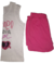 Conjunto feminino Verão regata Bee LOOP camiseta bege clara e short saia rosa lisa tam.6 - Niansa Store Moda Infantil