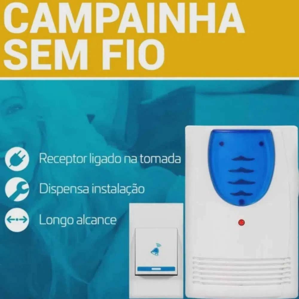 Campainha Sem Fio 32 Toques À Pilha / Bivolt