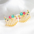 Brinco Anne Ear Cuff com Pedras Coloridas Folheado a Ouro 18k - comprar online