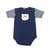 BODY MANGA CURTA MENINO URSO SUEDINE AZUL TAM G 6 A 9 MESES - comprar online