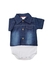 Body Infantil Camisa Jeans Bebê Manga Curta - comprar online