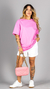 T-Shirt Oversized - Rosa - comprar online