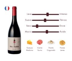 Vinho Tinto Orgânico Pinot Noir Mrs. Rabbit 750 ml - comprar online