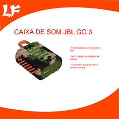 CAIXA DE SOM JBL GO 3 - comprar online