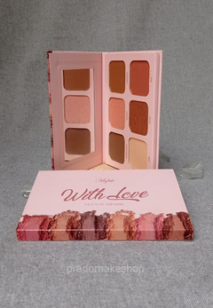 Paleta de Contorno-Blush e Iluminador - Com Espelho With Love My Life