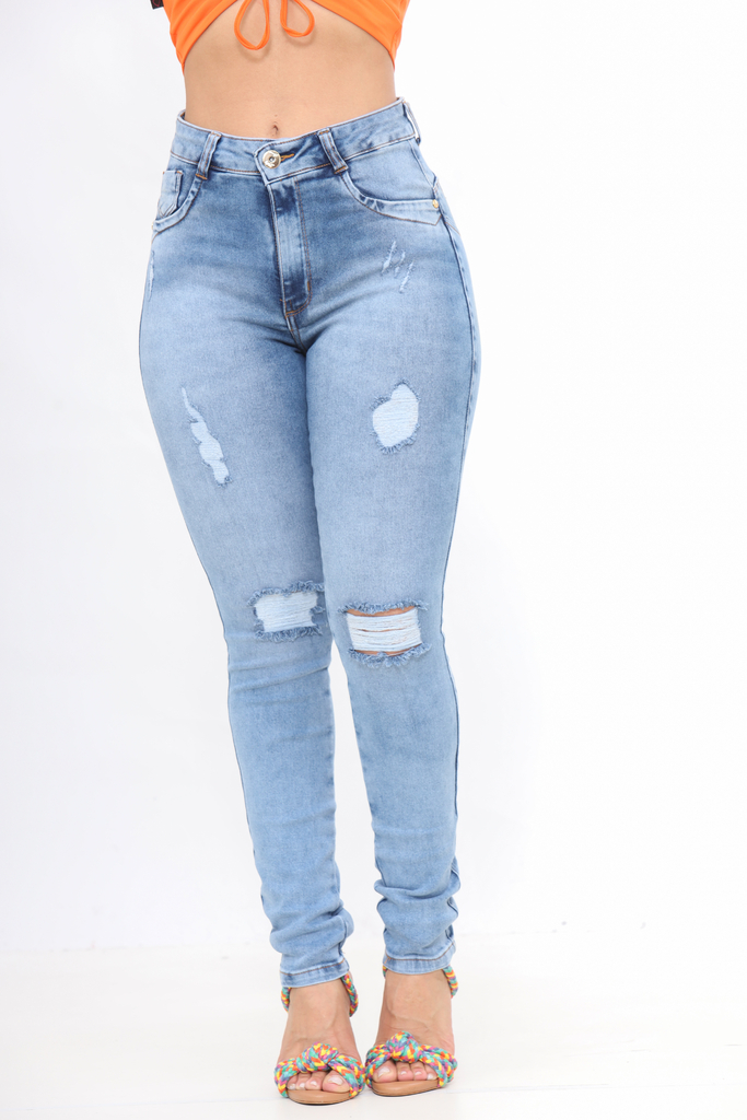 Calça jeans store com bastante elastano