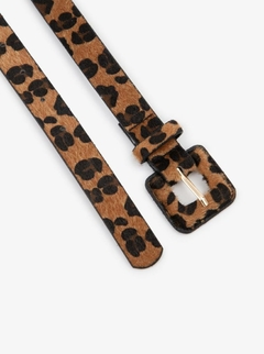 Cinto basico fivela encapada animal print - comprar online