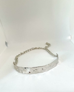 Choker metal martelado metade corrente - comprar online