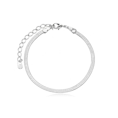 Pulseira fita 3mm Rodio - comprar online