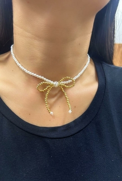 Choker pérola laço - comprar online