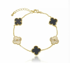 Pulseira van cleef preta e chapinha