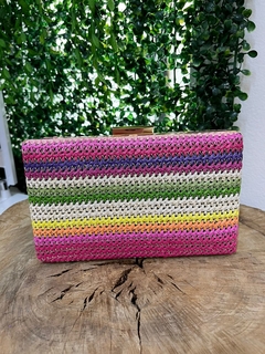 Clutch Colorida fecho metal - comprar online