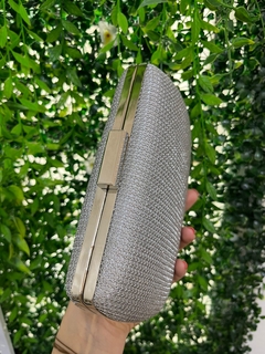 Clutch prata tela - comprar online