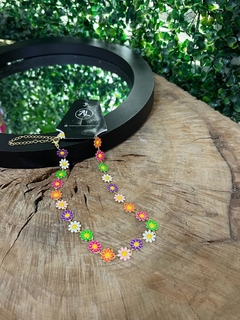 Colar choker flores - loja online