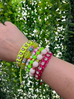 Pulseira macrame strass ajustavel - comprar online