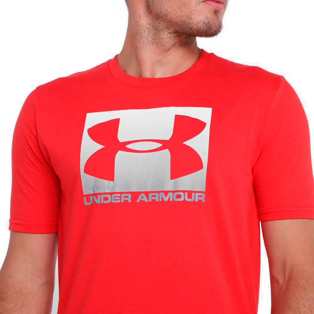 Camiseta Under Armour Sportstyle Masculina - Branco+Vermelho