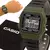 RELÓGIO CASIO VINTAGE DIGITAL VERDE E PRETO F-91WM-3ADF na internet