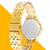 RELÓGIO MONDAINE FEMININO ANALÓGICO DOURADO COM COLAR E BRINCOS 32597LPMKDE1K1 - comprar online