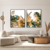 Conjunto com dois quadros decorativos Folhagens Gold