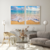 Conjunto com dois quadros decorativos Praia