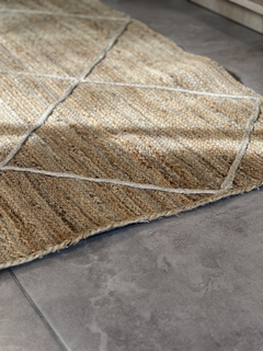 alfombra yute trenzado con rombos - Dorsal Design