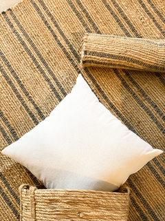 alfombra de yute con rayas de algodon - comprar online