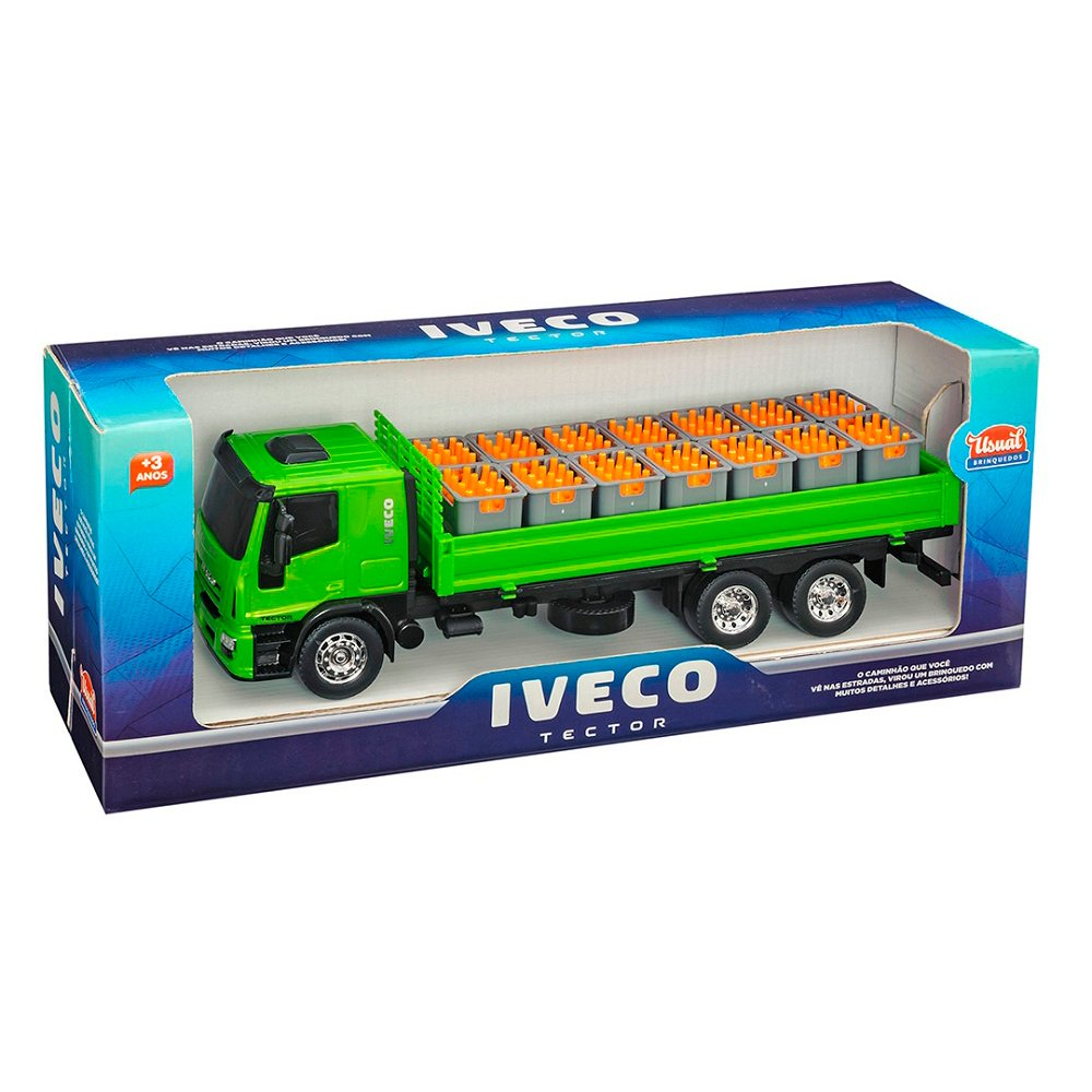 Kit 2 Caminhões De Brinquedo Iveco Tector - Caminhão De Engradados