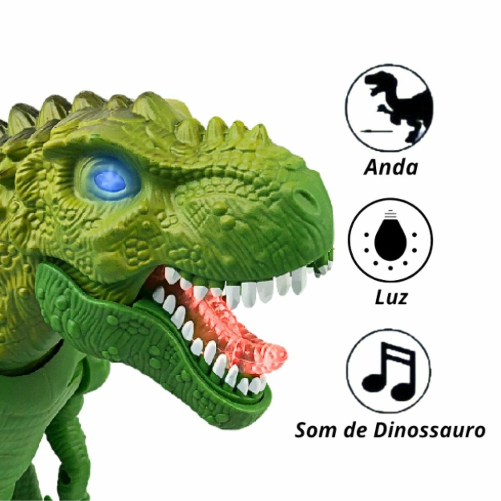 Carrinho Dinossauro Rex + Brinde (12 Dinossauros)