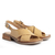 Sandalia tiras cruzadas charol Camel "BARCELONA" - comprar online