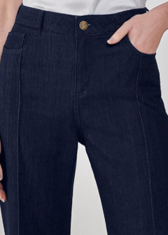 Calca Wide Leg Jeans com Nervura Damaris - comprar online