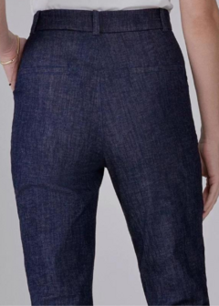 Calca Jeans Reta Azul Escuro Jamile na internet