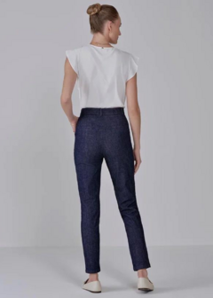 Calca Jeans Reta Azul Escuro Jamile - loja online