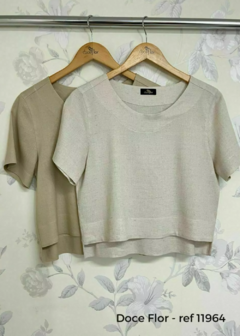 T-Shirt Cropped Linho