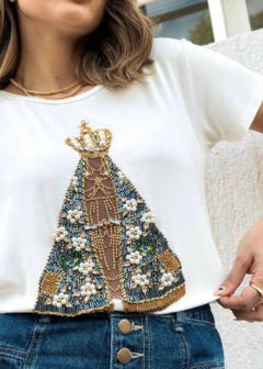 Blusa Aparecida Com Pedrarias Bordada